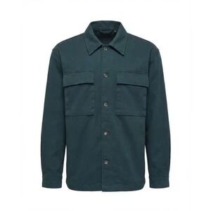 Mode of One Mens Long Sleeve Button Front Utility Shirt Jacket Teal Green XL